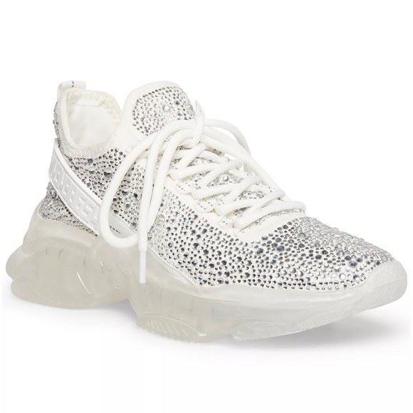 Steve Madden Shoes - STEVE MADDEN Maxima Rhinestone-Trim Trainer Sneakers